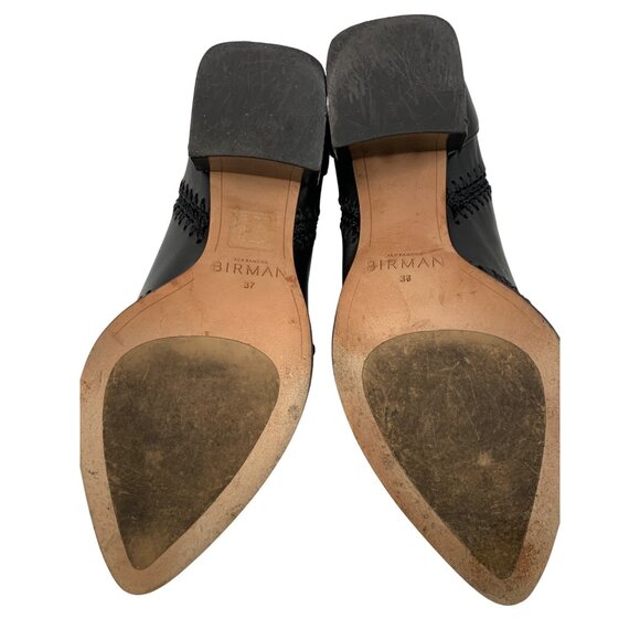Alexandre Birman Benta Pieced Bootie Black Leather Ankle Sz 6.5/7 US 37 EU $750 - Picture 12 of 16